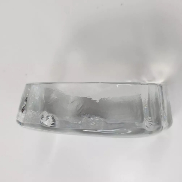 Cristal D'arque Etched Cat Into Block of Clear Crystal Paperweight or Decor - Picture 5 of 7